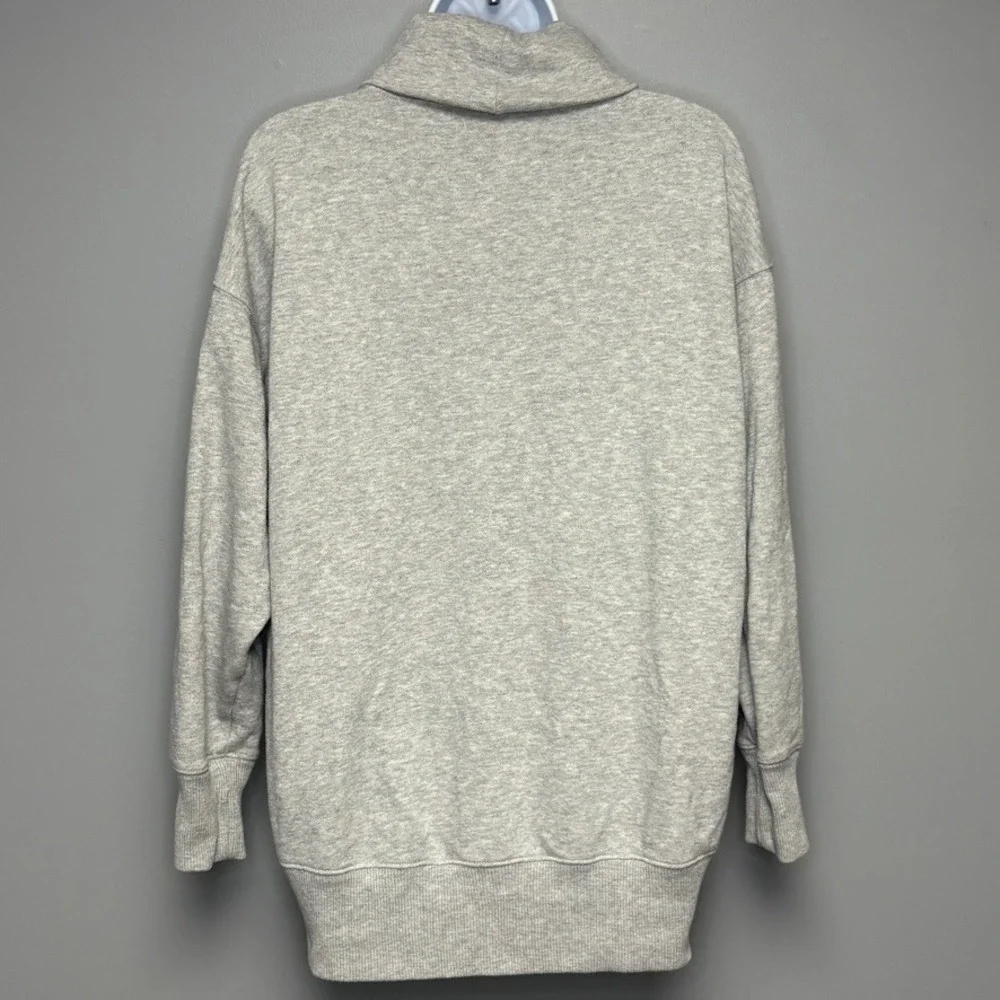 Aerie Cowl Neck Light Grey Cozy Gorpcore Oversized Athleisure Sweatshirt Sz XS‎